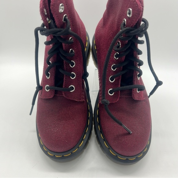 Dr. Martens 1460 Pascal Leather Boot Cherry Glitter Ray US Size 5 - Picture 3 of 16